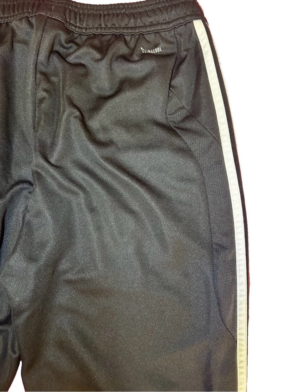 Adidas Black Track Pants with White Side Stripes - Picture 5 of 5